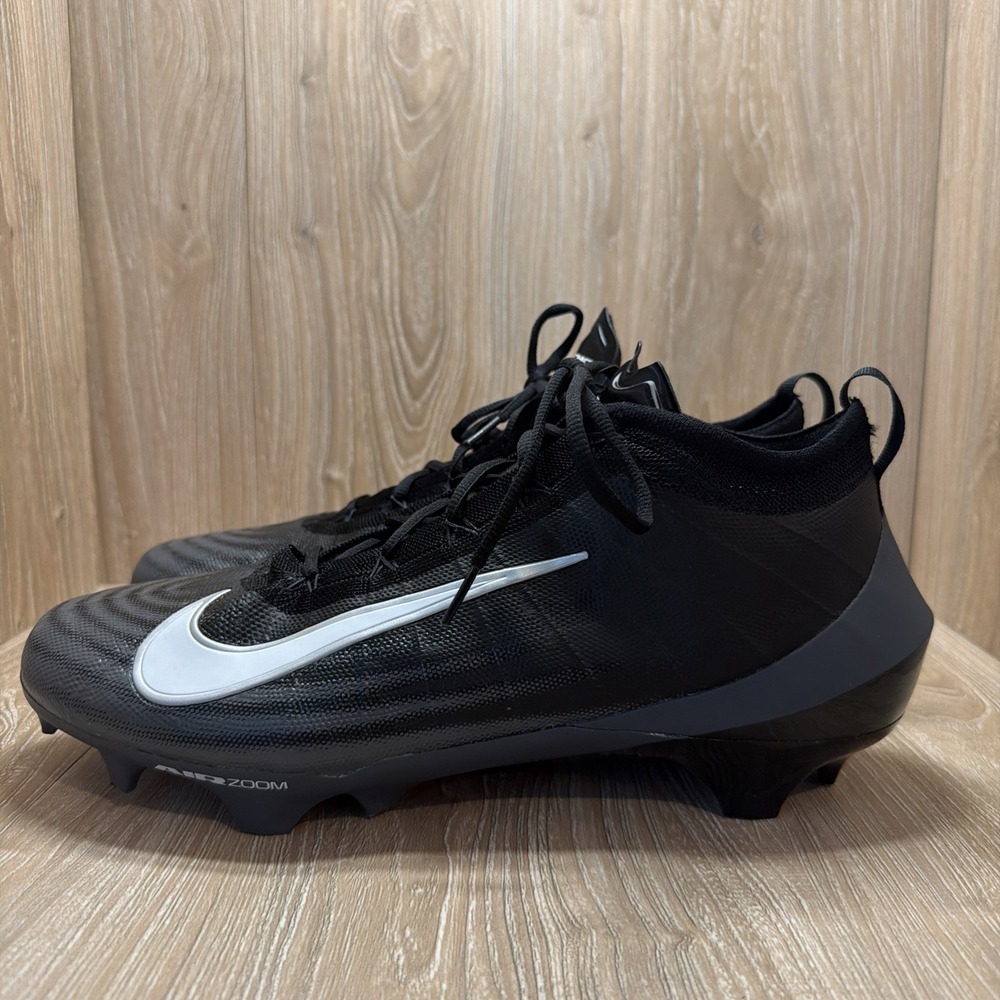 Nike Zoom Vapor Elite 1 Triple Black Football Cleats HV2724-001 Men's Size 12W